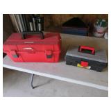 red & black toolboxes