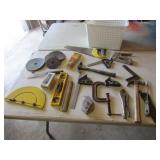level,hammer,c-clamp & tools