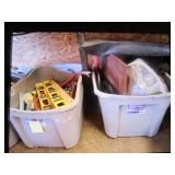 2 totes,2 levels,gauge,wash mits & items
