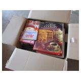box of cookbooks