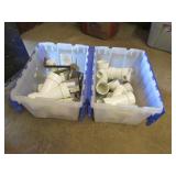 2 totes,pvc & items