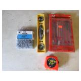 spray gun clening kit,level,tape measure,50" chain