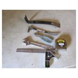 pry bars,square,tape measure,tools