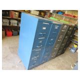 5 metal file cabinets w/some electrical&items