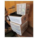 plastic organizers & contents