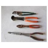 4 pliers incl:needlenose