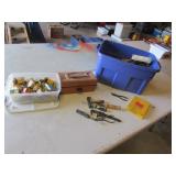blue tote,adapter rings,tools & items