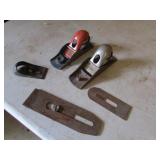 2 small wooden planes & items