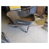 black wheelbarrow