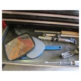 container,pencils,sockets,pliers,tools & items