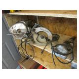2 circular saws,drill & box of hoses