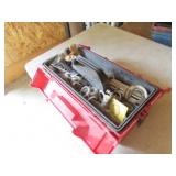 red toolbox w/items