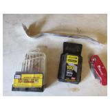 drill bits,razor blade pack,pry bar & cutter