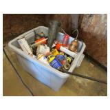 tote,oil cans & chemicals