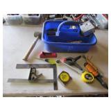 tool carrier,mallet,tape measures,tools,items