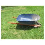 blue wheelbarrow