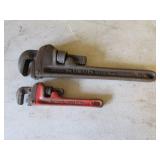 2 ridgid pipe wrenches