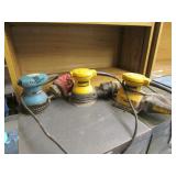 2 dewalt sanders,makita sander & container