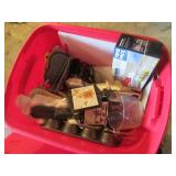 red tote of kitchenware