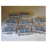8 plastic boxes of washers