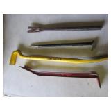 4 pry bars incl:stanley