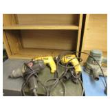 container2 dewalt drills,1/2" impact wrench,sander