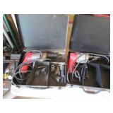 2 milwaukee drill w/metal cases