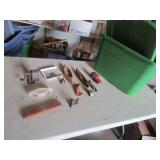green tote,glass canoe,canoes,pencil sharpener