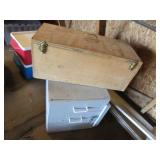 2 wooden boxes