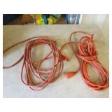 2 orange ext. cords