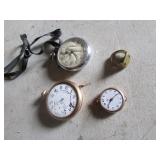 stopwatch,ring & 2 pocketwatches