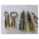 vise grips & tin snips