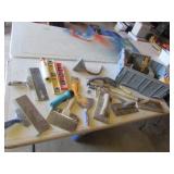 gray tote,mason tools,levels & items