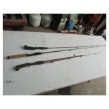 3 fishing poles incl:garcia