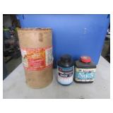 2 partial jugs & partial container of gun powder