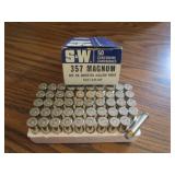 full box of s&w 357 magnum ammo
