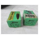 2 full boxes of sierra 22 cal copper bullet tips