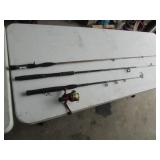 3 fishing poles incl:shakespeare