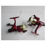 2 red shakespeare fishing reels