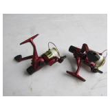 2 red shakespeare fishing reels