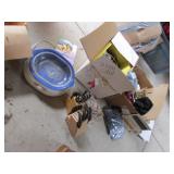 crock pot,knifes & boxes of items