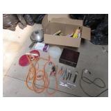 ext. cord,hand tools,jewelry box & box of items