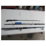 3 fishing poles incl:shakespeare & montague