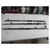 3 fishing poles incl:shakespeare & montague