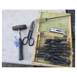 drill bits,mallet & snippers