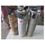3 empty tanks