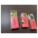 3 mosser pee wee glass clowns w/boxes