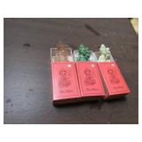 3 mosser pee wee glass clowns w/boxes