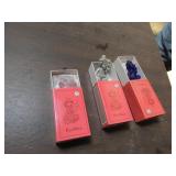3 mosser pee wee glass clowns w/boxes