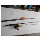 2 shakespeare fishing poles